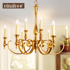 Chandelier,Decorative Lighting,American living room lamp decorative copper chandelier